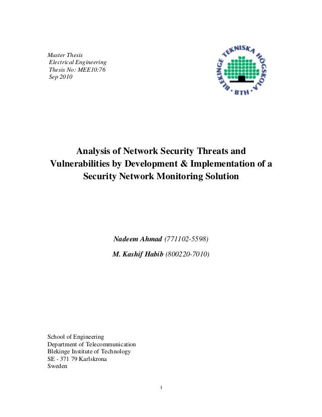 Master thesis network security
