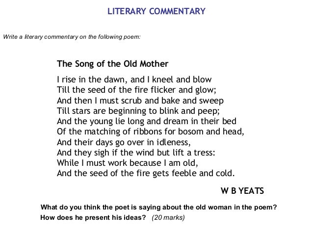 Example of a critical essay on a poem