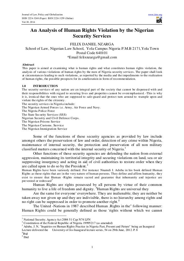 Human rights violation essay