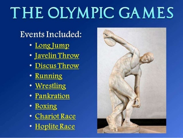 Sports- The Olympics - Ancient Greek History