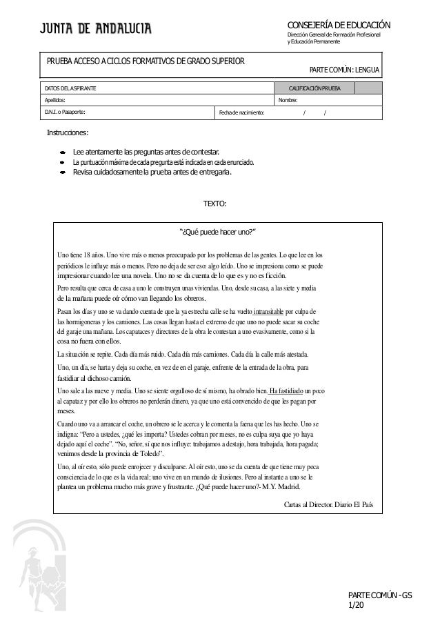 GRADO MEDIO EXAMEN grado medio examen: