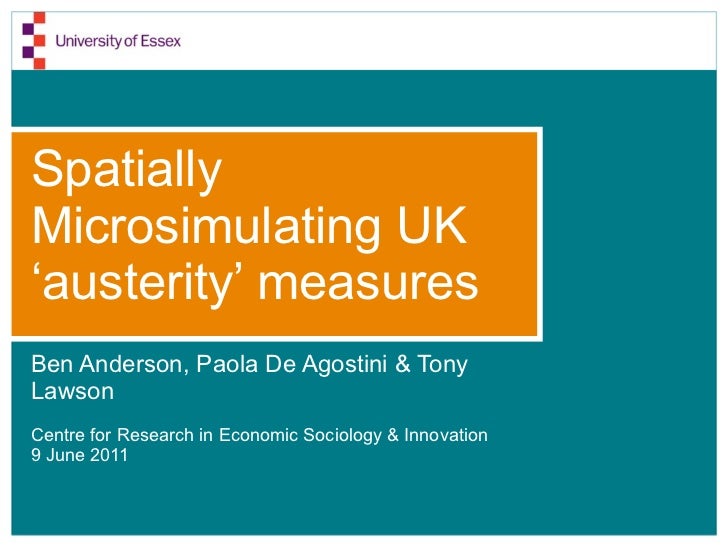 Estimating the small area effects of austerity measures in the UK