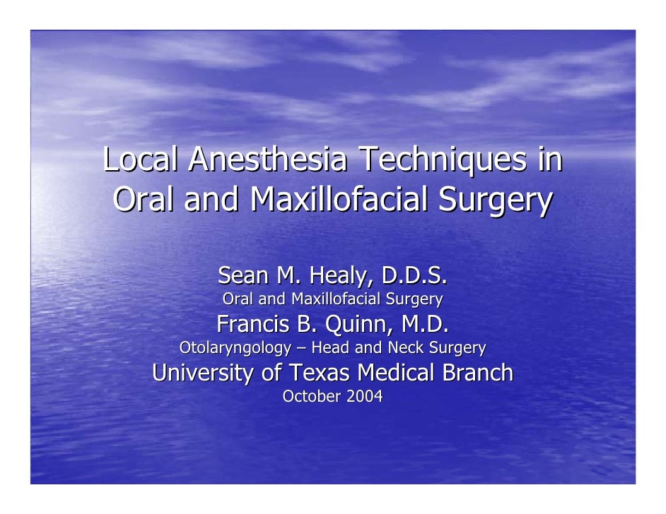 Dental Anesthesia