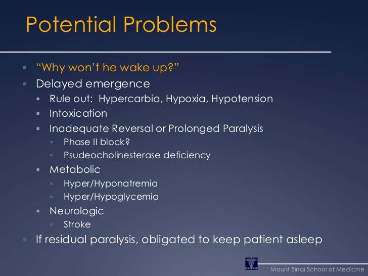 Anesthetic Emergence