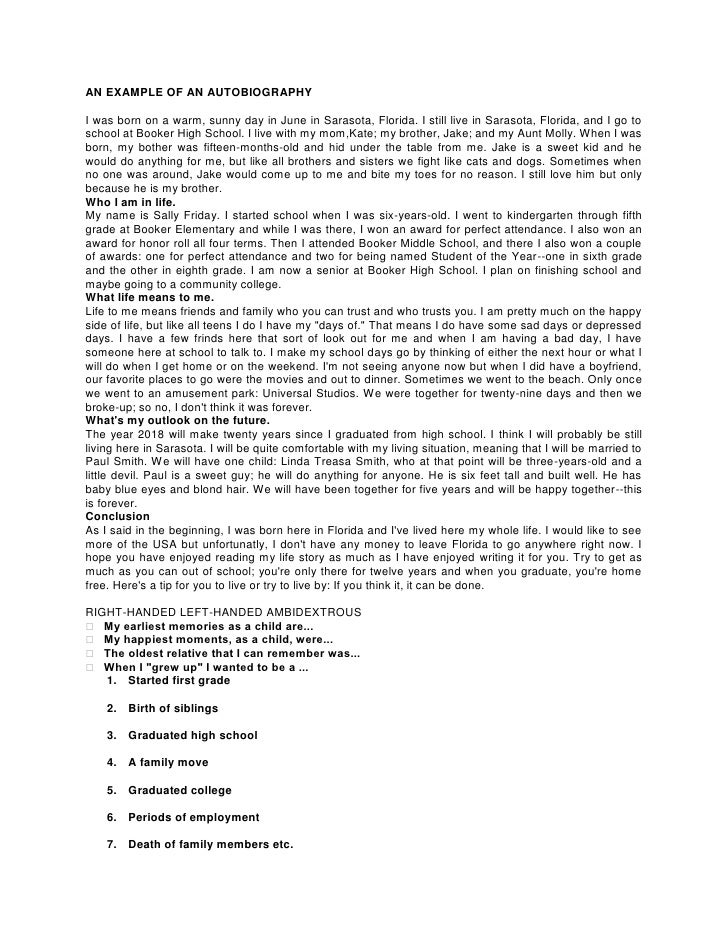 What to write an autobiographical essay on - ammg org br