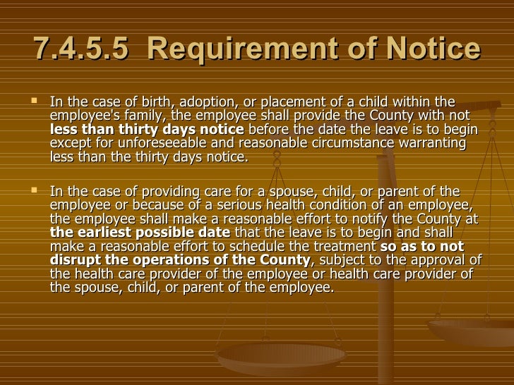 specific form fmla notice