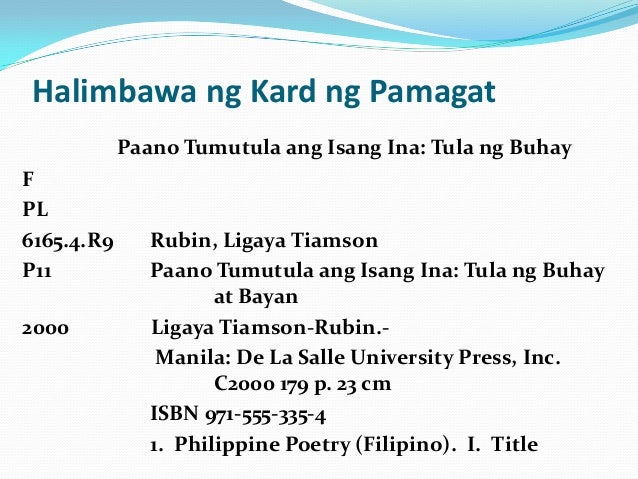 Title ng thesis sa filipino