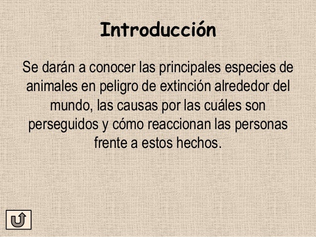 Animales en peligro de extincion