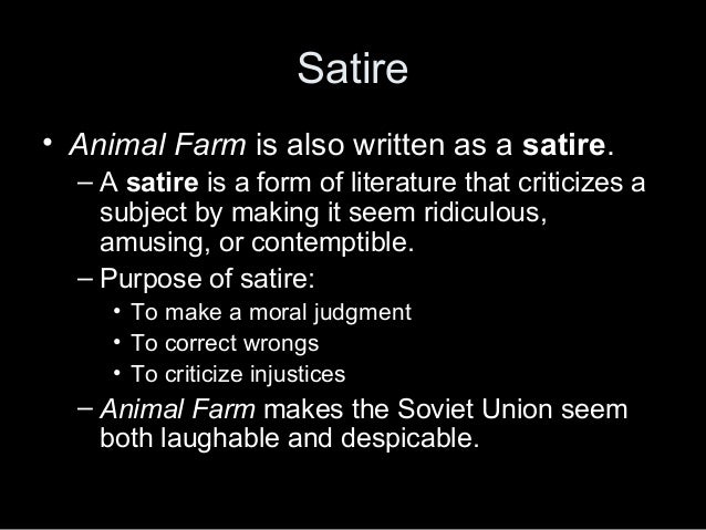 satire in animal farm