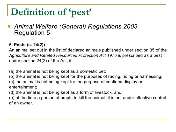 Legal definition of a wild animal