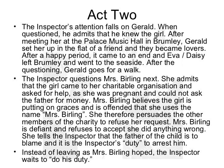 An Inspector Calls Revision