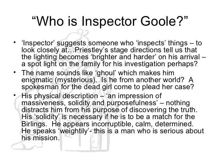 Inspector goole essay