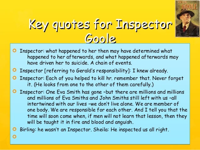 Inspector goole essay