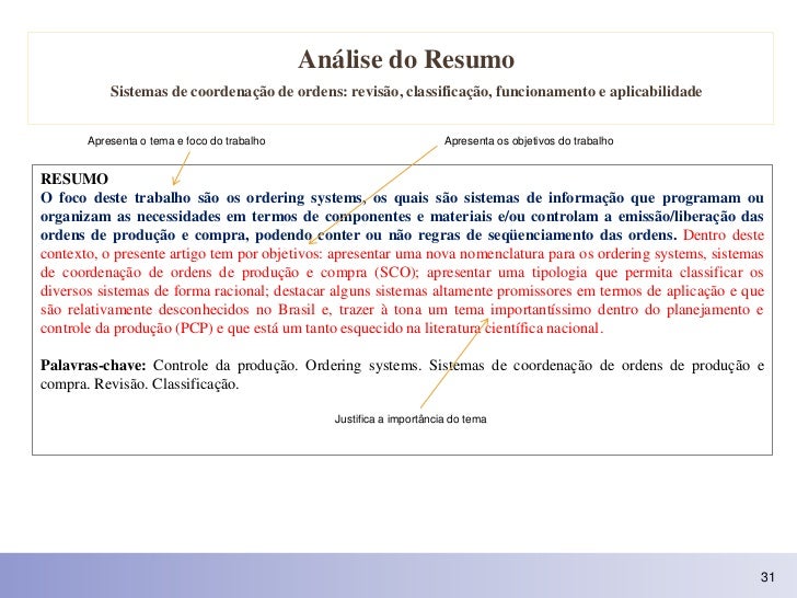 Resumo de um artigo cientifico