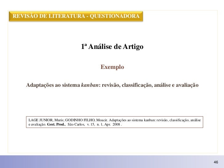 Revisao de artigos cientificos