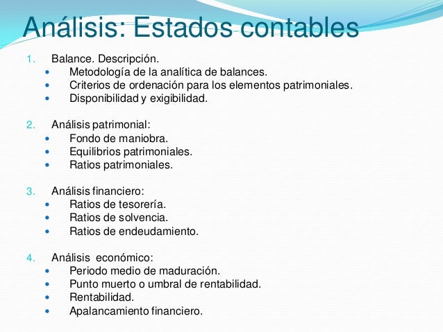 ESTADOS CONTABLES estados contables: