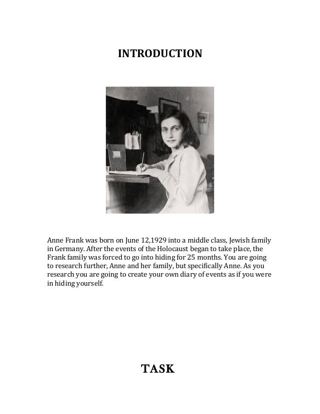A research paper on anne frank
