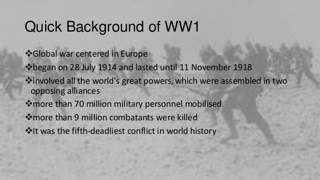 First world war essay