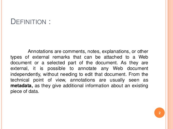 Define annotation