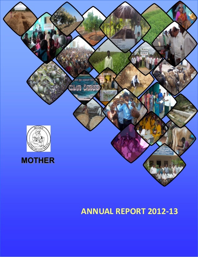 MOTHER NGO Annual Report 2013 MOTHER NGO Annual Report 2013