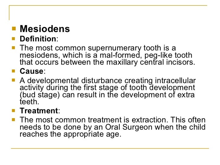 Anomalies of tooth formation & eruption