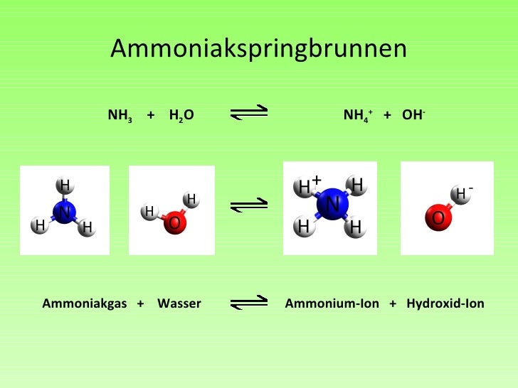 Die Bildung von Ammoniak / The formation of Ammonia
