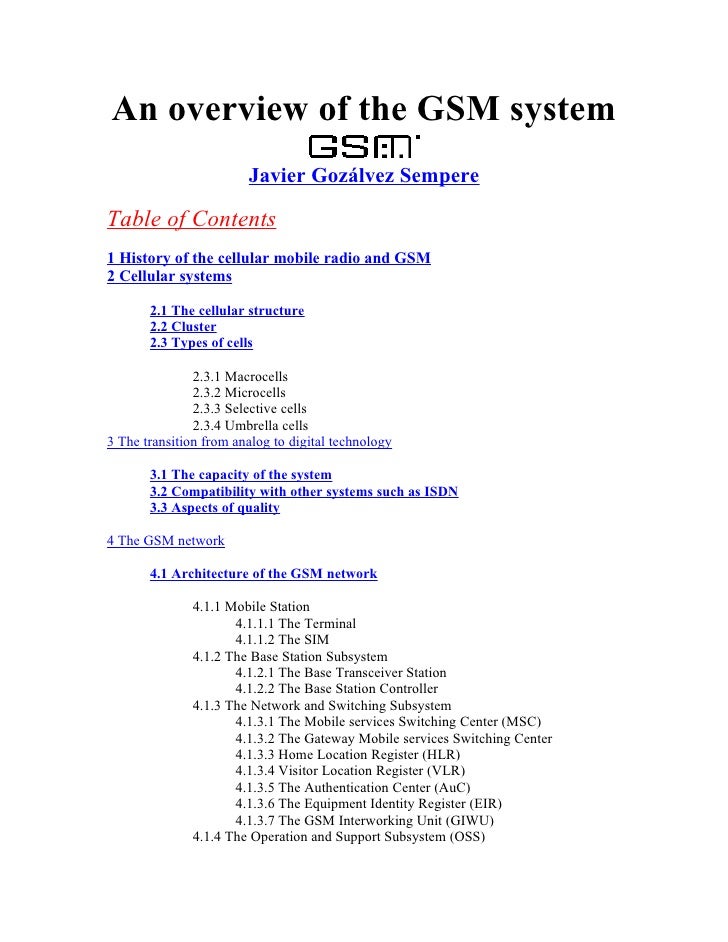 GSM CELL PLANNING gsm cell planning: