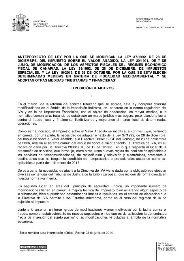 LEY IMPUESTO SOBRE EL VALOR ANADIDO ley impuesto sobre el valor anadido: