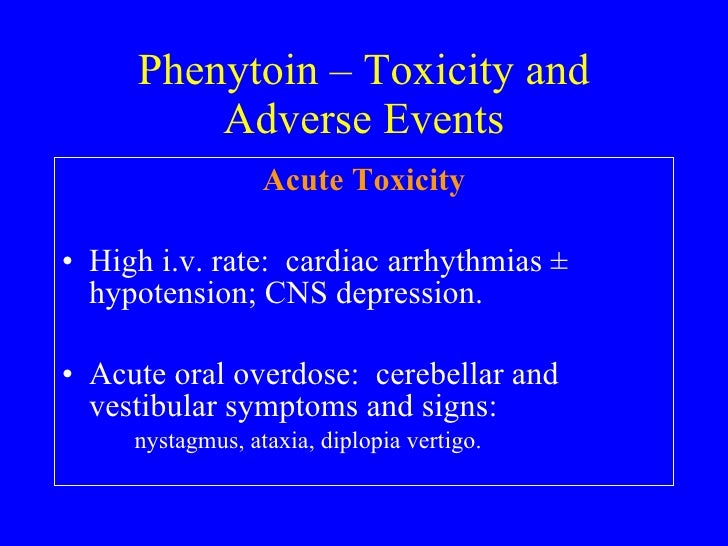 side effects of dilantin toxicity