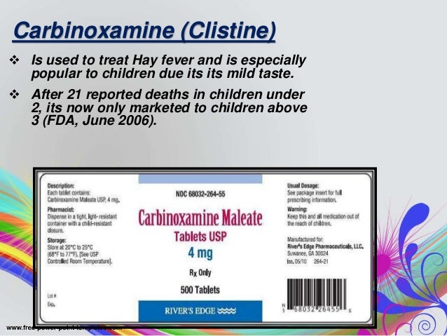 Carbinoxamine advise Carbinoxamine forecast