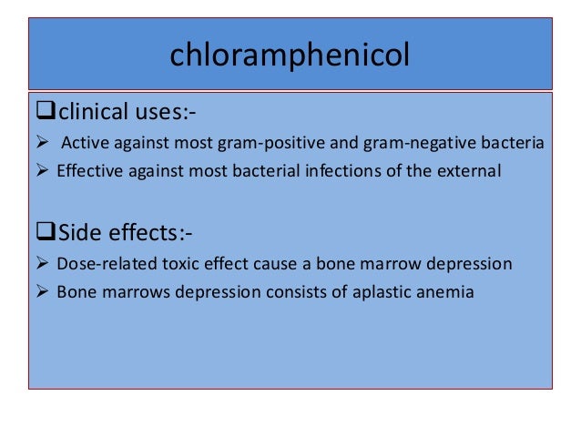 Chloramphenicol Side Effects In Canines