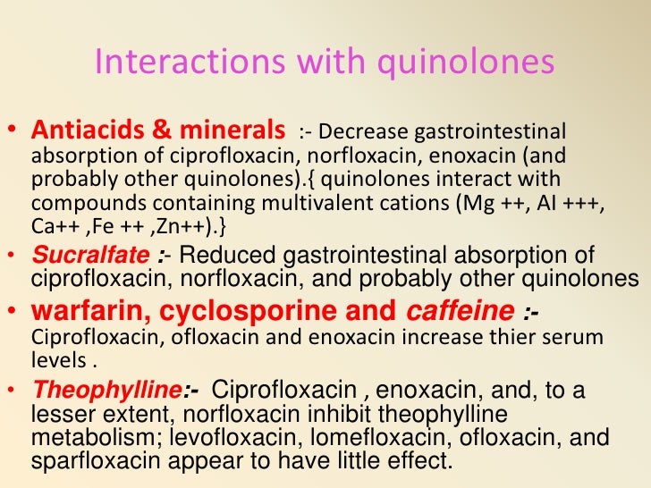 Antibiotics course quinolones