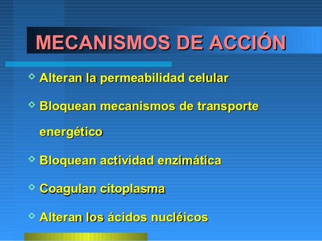 Mecanismos De Acción De Los Desinfectantes Químicos es.slideshare.net