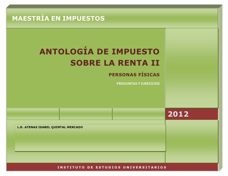ISR DE PERSONA FISICAS isr de persona fisicas: