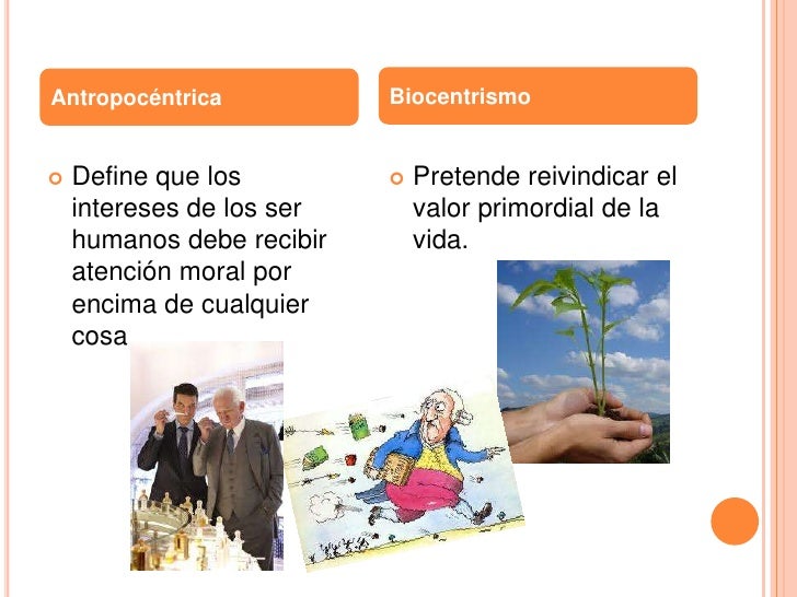 Antropocentrismo y biocentrismo