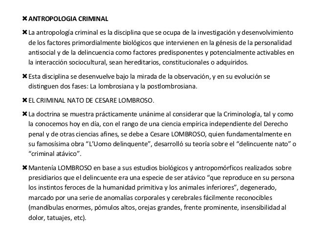 Antropologia criminal
