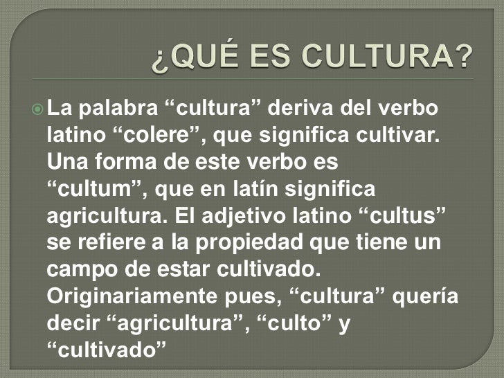Latin Cultura Stemming From Colere 115