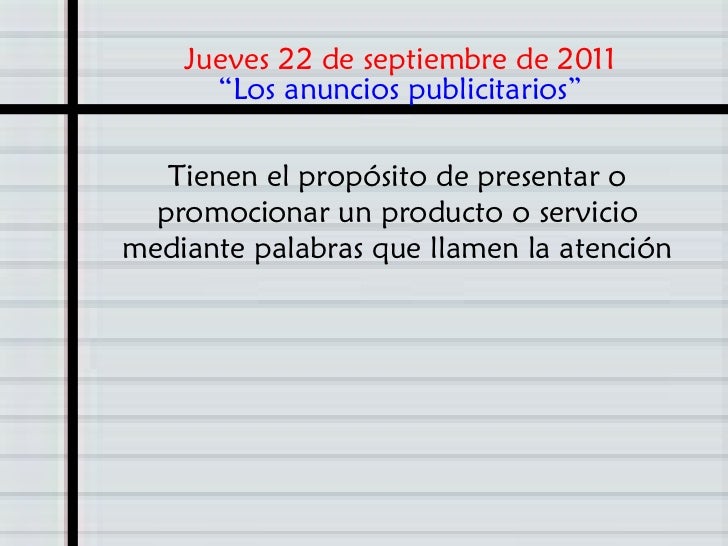 Anuncios publicitarios.