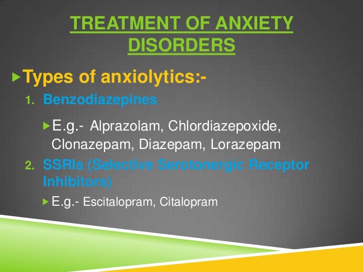 clonazepam in anxiety disorder
