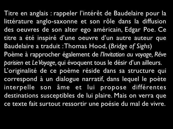 BAUDELAIRE Anywhere Out Of The World