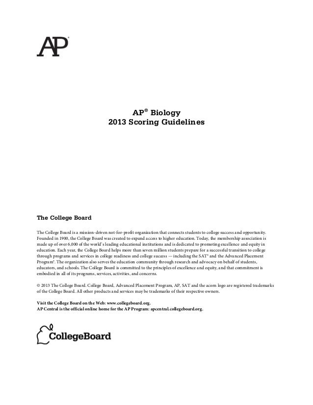 ap biology essay 2013
