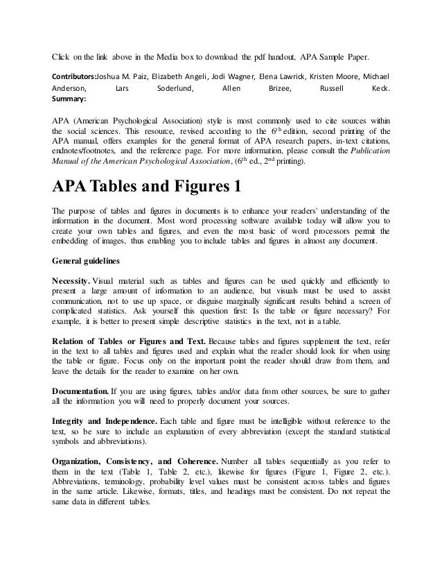 apa 6th edition essay format