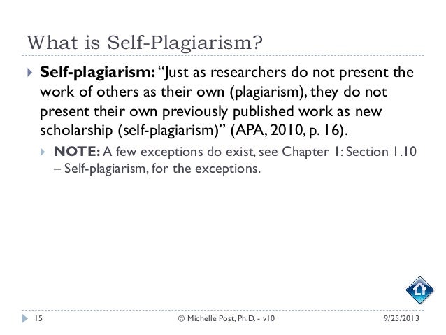 Self plagiarism dissertation
