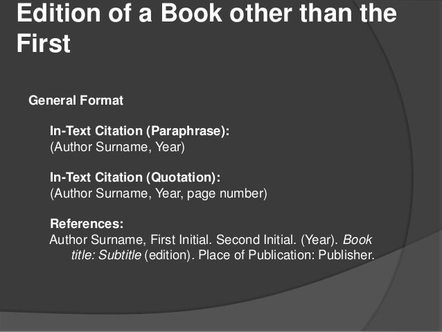 Apa citation style 6th edition