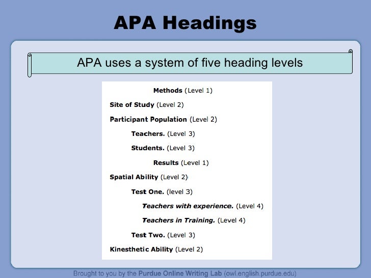 Subheadings of a literature review