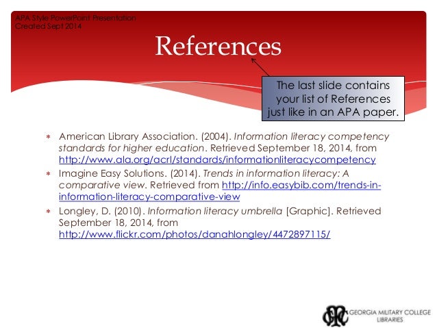 Create reference apa