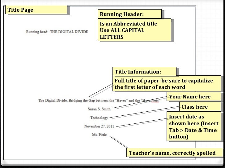 apa title page template word