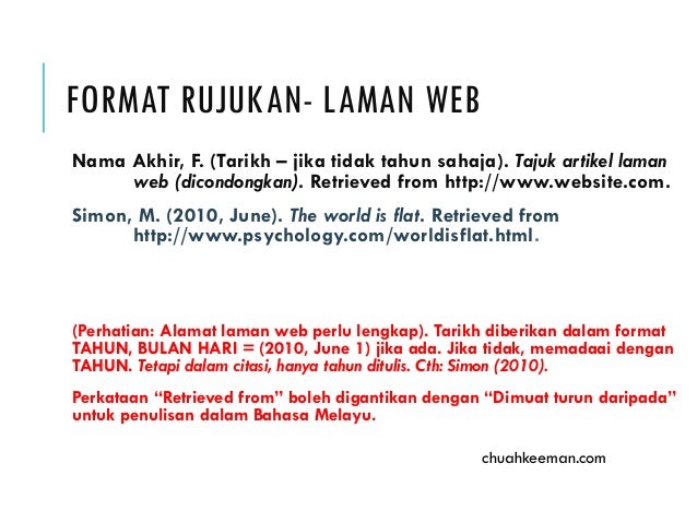 Format APA: Panduan Asas dan Mudah