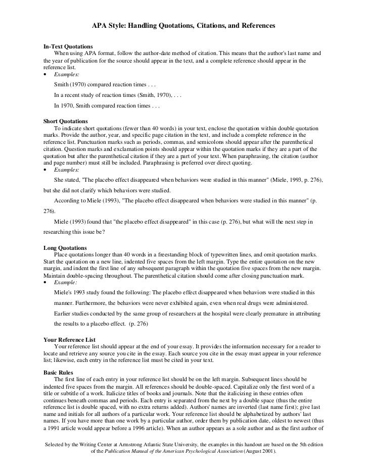 interview paper using apa format