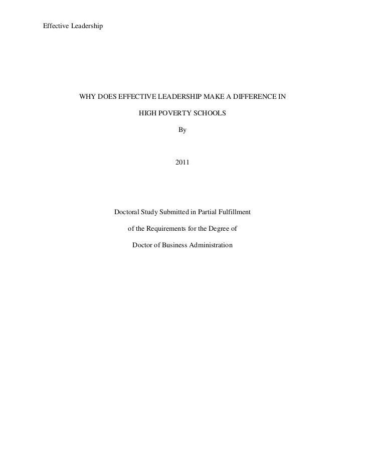 Phd dissertation leadership